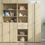 vidaXL Buffet haut chêne sonoma 50x42 5x185 cm bois d'ingénierie