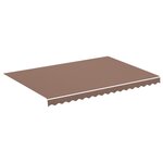 vidaXL Tissu de remplacement pour auvent Marron 3 5x2 5 m