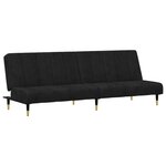 vidaXL Ensemble de canapés 2 Pièces noir velours