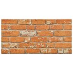 vidaXL Panneaux muraux 3D design de brique marron clair 11 Pièces EPS