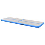 vidaXL Tapis gonflable de gymnastique avec pompe 800x100x10cm PVC Bleu