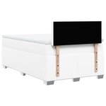 vidaXL Sommier à lattes de lit avec matelas Blanc 120x200cm Similicuir