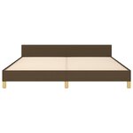 vidaXL Cadre de lit avec tête de lit Marron foncé 180x200 cm Tissu