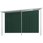 vidaXL Abri de jardin avec toit étendu Vert 336x270x181 cm Acier
