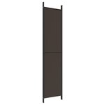 vidaXL Cloison de séparation 4 panneaux Marron 200x220 cm Tissu