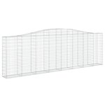 vidaXL Paniers à gabions arqués 4 Pièces 400x30x120/140 cm Fer galvanisé