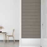 vidaXL Panneaux muraux 12 Pièces Gris clair 90x15 cm Velours 1 62 m²