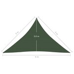 vidaXL Voile d'ombrage 160 g/m² Vert foncé 5x5x6 m PEHD