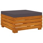 vidaXL Salon de jardin 4 Pièces avec coussins Bois d'acacia solide
