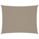 vidaXL Voile de parasol tissu oxford rectangulaire 6x7 m taupe