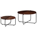 vidaXL Ensemble de table basse 2 Pièces Bois massif 60x35 cm
