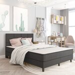 vidaXL Tête de lit Gris foncé Tissu 180x200 cm