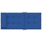 vidaXL Coussins de chaise à dossier haut lot de 2 bleu royal