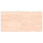 vidaXL Dessus de table bois massif non traité bordure assortie