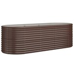 vidaXL Lit surélevé de jardin Acier enduit de poudre marron