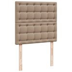 vidaXL Sommier à lattes de lit avec matelas Cappuccino 100x200 cm