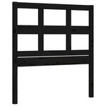 vidaXL Cadre de lit avec tête de lit noir petit simple bois massif