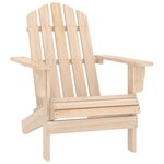 vidaXL Chaise de jardin Adirondack avec repose-pied et table Sapin