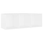 vidaXL Meuble TV Blanc 107x35x37 cm Aggloméré