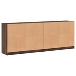 vidaXL Bibliothèque avec portes chêne marron 204x37x75 cm