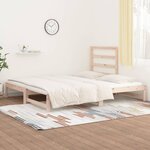 vidaXL Lit coulissant 2x(90x190) cm Bois de pin massif