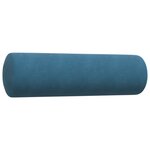 vidaXL Ensemble de canapés 4Pièces et coussins et traversins bleu velours