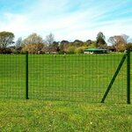 vidaXL Clôture Euro Acier 25 x 1 7 m Vert