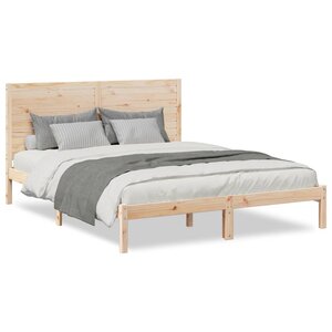 vidaXL Cadre de lit extra long sans matelas 160x220 cm bois massif