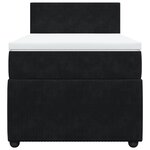 vidaXL Sommier à lattes de lit avec matelas Noir 90x200 cm Velours