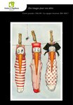 Lot de 5 cartes postales - cigogne heureuse - dessins katia schmitt