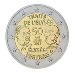 2 euros commémoratif Allemagne 2013  Traitée de l'Elysée.