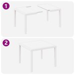 vidaXL Ensemble de Salle à Manger de Jardin 3 Pièces avec Coussins Blanc Rattan Poly