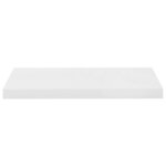 vidaXL Étagère murale flottante Blanc brillant 60x23 5x3 8 cm MDF