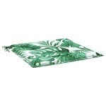 vidaXL Coussins de chaise lot de 2 motif de feuilles 50x50x3 cm tissu