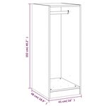vidaXL Garde-robe noir 48x41x102 cm bois d'ingénierie