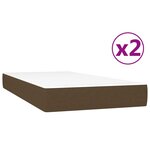 vidaXL Sommier à lattes de lit avec matelas Marron foncé 200x200 cm