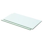 vidaXL Panneaux d'étagère 2 Pièces Verre Transparent 50 x 20 cm