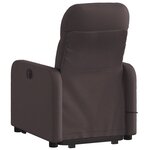 vidaXL Fauteuil inclinable de massage Marron foncé Tissu