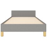 vidaXL Cadre de lit avec tête de lit Gris clair 90x190 cm Tissu