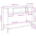 vidaXL Table console sonoma gris 100x34 5x75 cm bois d'ingénierie