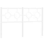 vidaXL Tête de lit métal blanc 135 cm