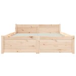 vidaXL Cadre de lit bois massif 120x190 cm petit double
