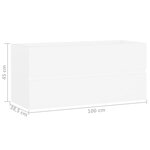 vidaXL Armoire d'évier Blanc 100x38 5x45 cm Bois d'ingénierie