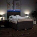 vidaXL Sommier à lattes de lit avec matelas Marron foncé 140x190 cm