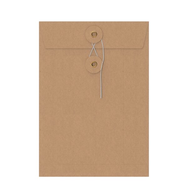 Lot de 20 enveloppes à rondelle et ficelle manille 229x162