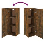 vidaXL Meubles TV 2 Pièces Chêne fumé 30 5x30x90 cm Bois d'ingénierie