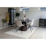 2 chaises de salle à manger avec pivot sable et pieds noirs