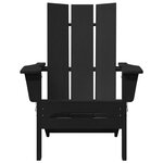 Chaises Adirondack pliables vidaXL 2 Pièces Noir 74 5x80 5x90 cm HDPE