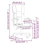 vidaXL Fauteuil inclinable de bureau Gris clair Tissu