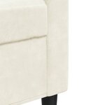 vidaXL Canapé à 2 places Crème 140 cm Velours